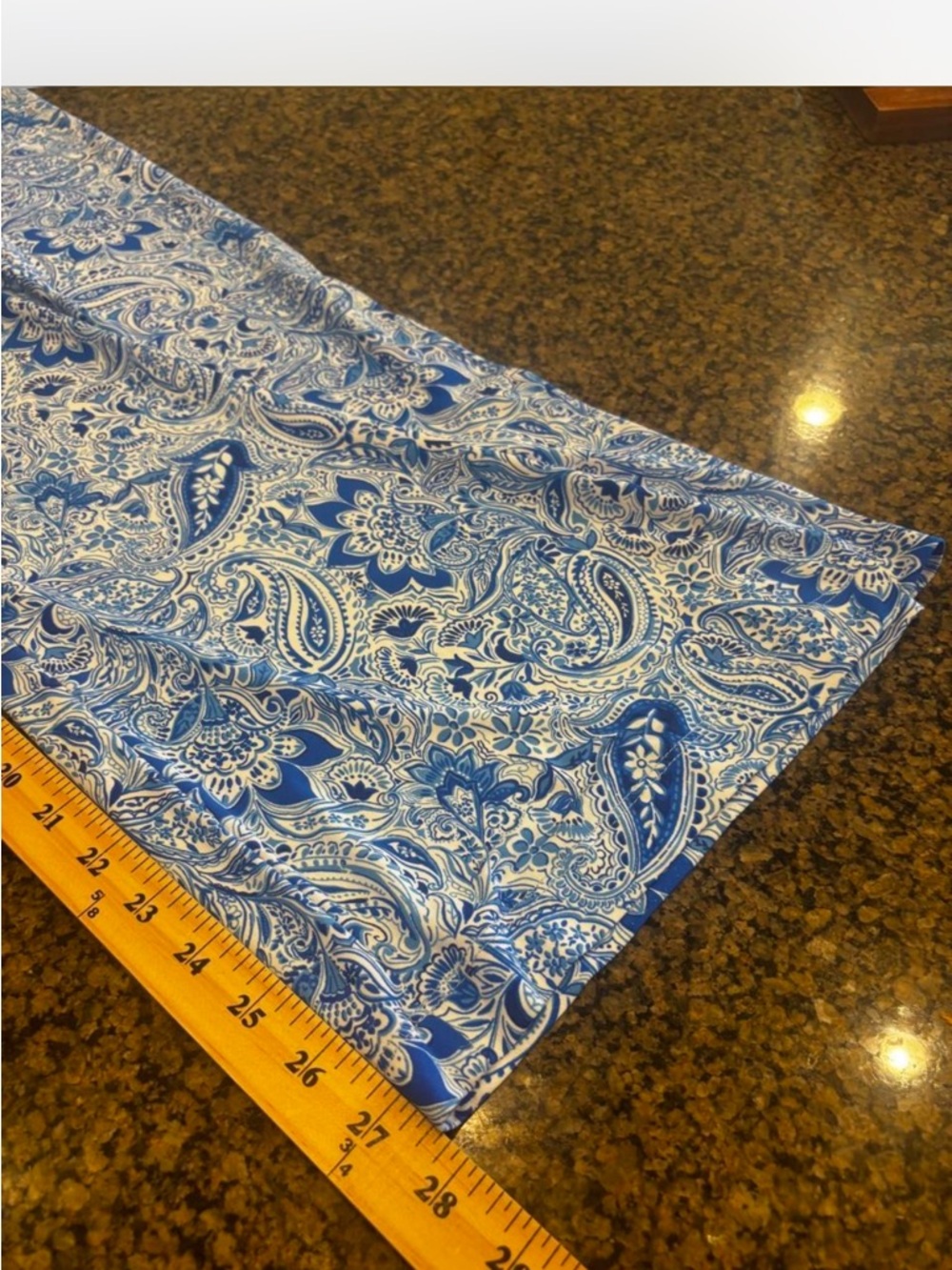 Scarlett Blue and White Paisley Short-Sleeve Top - Picture 8 of 12